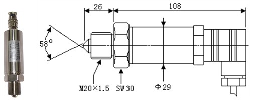 10VDC 매우 고압 1500MPa 대기압 변형기 1