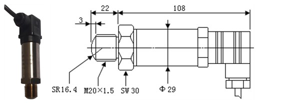 10VDC 매우 고압 1500MPa 대기압 변형기 0